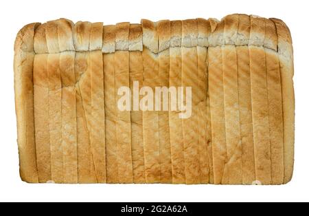 Isolated Loaf Of White Sliced Bread On A White Background Stock Photo