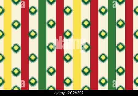 Abstract ethnic geometric seamless pattern. Wrapping ornamental stripy print. Wallpaper tribal decor. Traditional ikat striped folk background. Ethnic Stock Vector