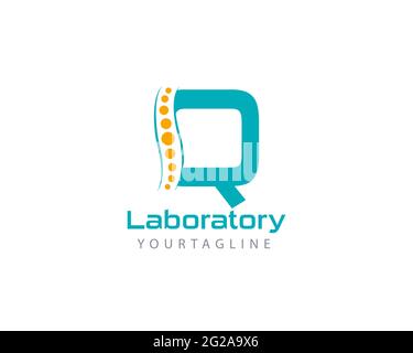Letter Q Lab Logo Template Design Vector , This design suitable for logo or icon. Color and text can be changed easily. Stock Vector