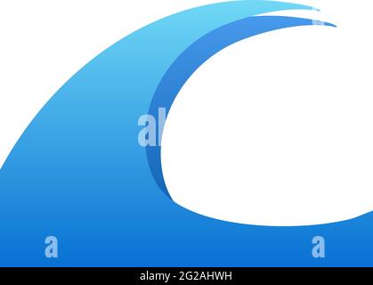 Abstract background of summer in blue, curve, gradation 078 Stock Vector