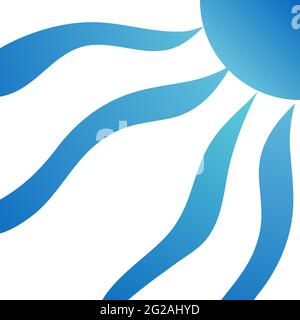 Abstract background of summer in blue, curve, gradation 097 Stock Vector
