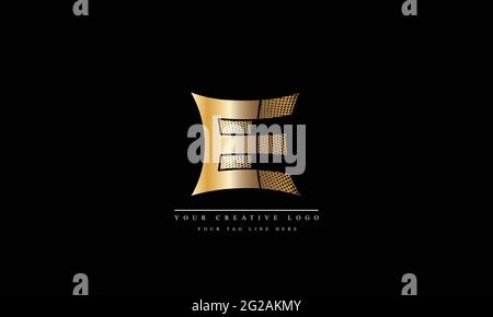 E abstract vector logo monogram template Stock Vector