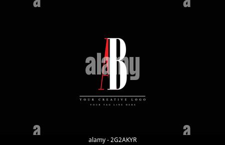 AB BA abstract vector logo monogram template Stock Vector
