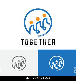 Together Team Work Teamwork Leader Office Group Logo Stock Vector