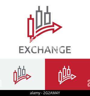 Forex Foreign Exchange Money Currency Chart Business Financial Logo Stock Vector