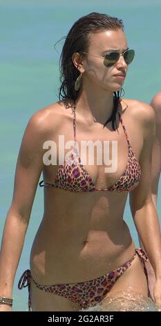MIAMI, FL - JULY 21, 2013: FILE PHOTOS Russian Model Irina Shayk in Miami. People: Kanye West, Irina Shayk Credit: Storms Media Group/Alamy Live News Stock Photo
