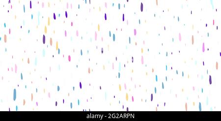 Bright colorful party polka. Explosion seamless background of bright confetti. Rainbow colors confetti dots chaotic scatter. Abstract random vector ar Stock Vector