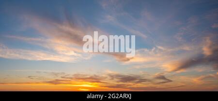 Beautiful sky at sunset, panorama Stock Photo