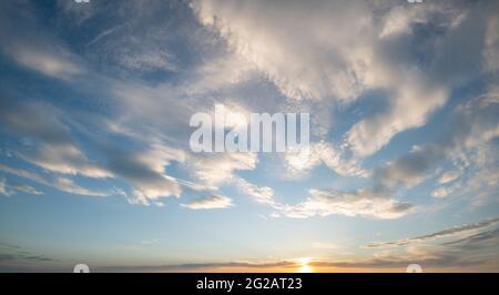 Beautiful sky at sunset, panorama Stock Photo