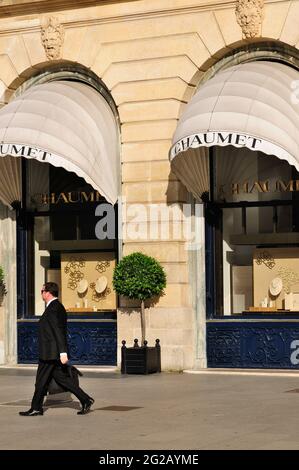 FRANCE, PARIS (75) 1ST ARRONDISSEMENT, PLACE VENDOME, LUXURY JEWELER CHAUMET Stock Photo