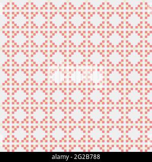 Abstract Cross-Pattern Dotted generative computational art illustration Stock Vector
