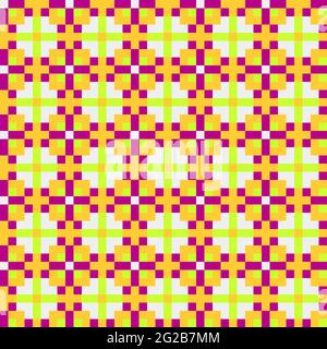 Abstract Cross-Pattern Dotted generative computational art illustration Stock Vector