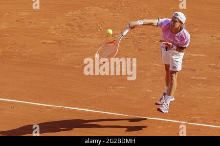 Diego Schwartzman of Argentina during the Roland-Garros 2021, Grand Slam tennis tournament on June 9, 2021 at Roland-Garros stadium in Paris, France - Photo Nicol Knightman / DPPI / LiveMedia Stock Photo