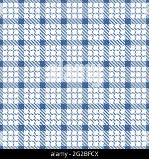 Gingham retro checkered tile pattern for textile design. Stock Vector