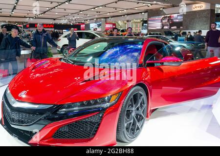 Acura NSX in the Canadian International AutoShow, CIAS for short, is Canada's largest auto show and most prestigious consumer event in Canada. This ev Stock Photo