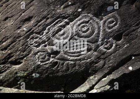 Gouyave Bay Grenada Amerindian Petroglyphs Stock Photo