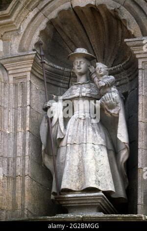 Galicia Spain Pontevedra Church Of La Peregrina (pilgrim Virgin) Stock Photo