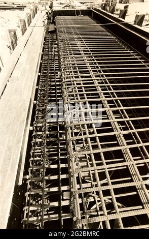 Dubai UAE Construction Reinforcing 1977 Stock Photo