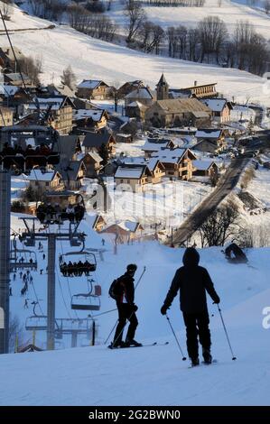 FRANCE. SAVOIE (73) MAURIENNE COUNTRY (THE SYBELLES SKIING AREA). SAINT-SORLIN-D'ARVES Stock Photo