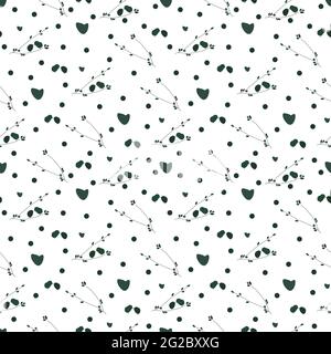 The texture of the black - and-white spot follows the seamless pattern. Bird spots. seamless pattern, fabric prints Stock Vector