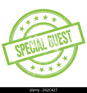 SPECIAL GUEST text written on green round vintage rubber stamp. Stock Photo