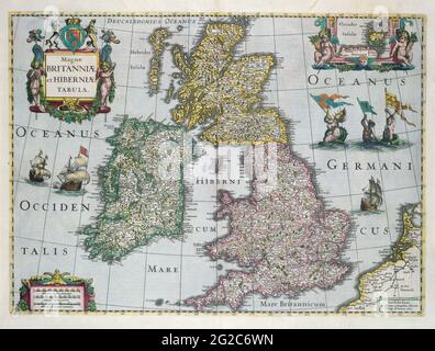 United Kingdom Map, Map of the United Kingdom, Retro United Kingdom Map, Great Britain Map, Map of Great Britain, Old Great Britain Map, England Map Stock Photo