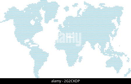 dotted world map. Vector illustration Stock Vector