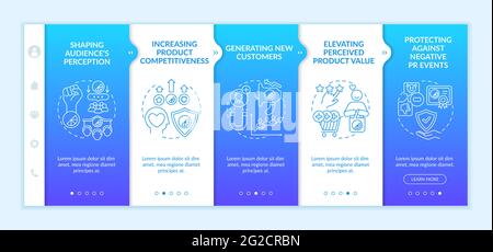 Strong brand advantages onboarding vector template Stock Vector