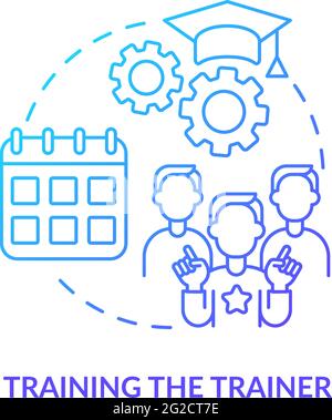 Training trainer concept icon Stock Vector