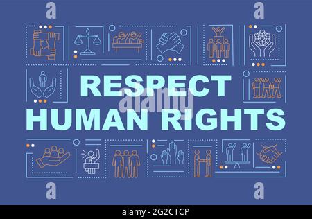 Respect human rights word concepts banner Stock Vector