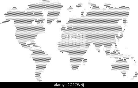 dotted world map. Vector illustration Stock Vector