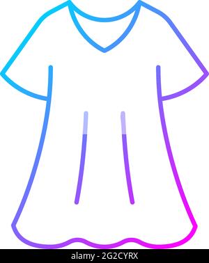 Sporty dress gradient linear vector icon Stock Vector