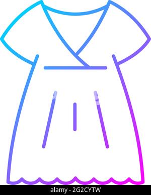 Nightgown gradient linear vector icon Stock Vector