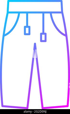 Sweatpants gradient linear vector icon Stock Vector