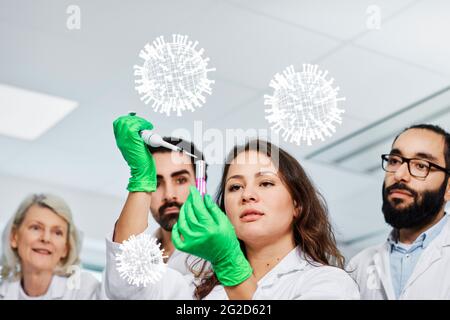 Scientists in laboratory Stock Photo