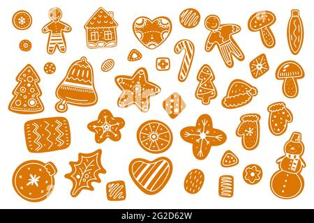 Seamless Pattern Traditional Christmas Homemade Gingerbread Man Cookies  Candy White Stock Vector by ©zuper_electracat 180503840