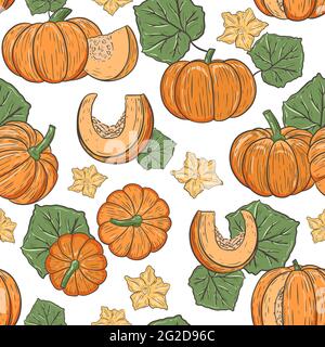 cute fall autumn collection seamless vector pattern background illustration  Stock Vector