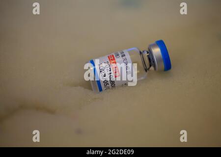 Colombo, Sri Lanka. 10th June, 2021. Sinopharm vaccine is used in Sri Lanka to reduce the spread of covid-19. (Photo by Hirantha Gunathilaka/Pacific Press) Credit: Pacific Press Media Production Corp./Alamy Live News Stock Photo