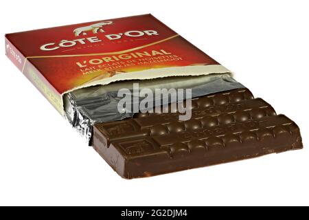  Côte Dor Chocolat, Barre De Chocolat Noir À La Pistache (Pack  De 4), Chocolat Côte D'Or, Belgian Chocolate