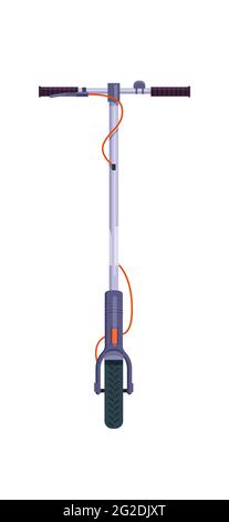 Electric kick scooter on white background Stock Vector