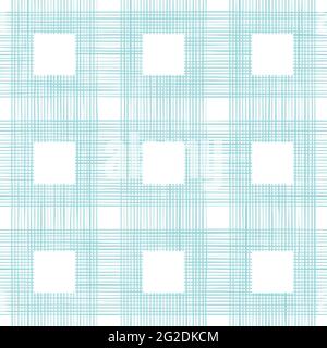 Pastel blue woven fabric texture in square. Seamless pattern of textile. Repeating linen or cotton texture. Stock Vector