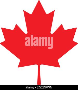 Canada - Canadian Maple leaf isolated and accurate - member of the G7 - correct aspect ratio and colour palette Stock Vector