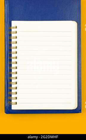 School blank lined notebook mockup template concept bakcground with copy space photo Stock Photo