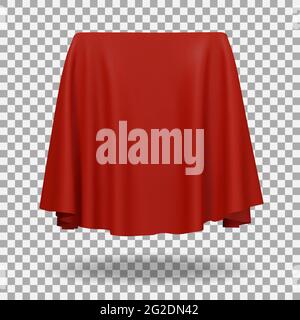 Red fabric covering a blank template vector illustration Stock Vector