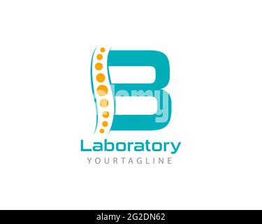 Initial letter alphabet flask logo fully vector editable, design for pharmacy, laboratory, hospital and other medical and health services. Stock Vector
