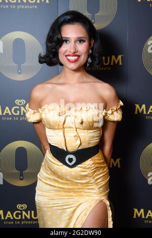 EDITORIAL USE ONLY Singer-songwriter, RAYE performs at the unveiling of