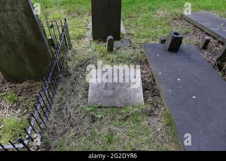 Gravestone of Vincent van Goghs mother at the Groenesteeg cemetery in Leiden. Stock Photo