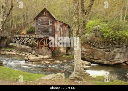 The grist mill at Babcock State Park, WV, USA Stock Photo