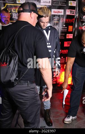 Atlantic City, NJ, USA. 10th June, 2021. Aaron Carter at Celebrity Boxing weigh in at The Show Boat Hotel in Atlantic City New Jersey June 10, 2021 Credit: Star Shooter/Media Punch/Alamy Live News Stock Photo