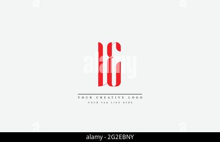 Letter Logo Design with Creative Modern Trendy Typography VE EV Stock Vector